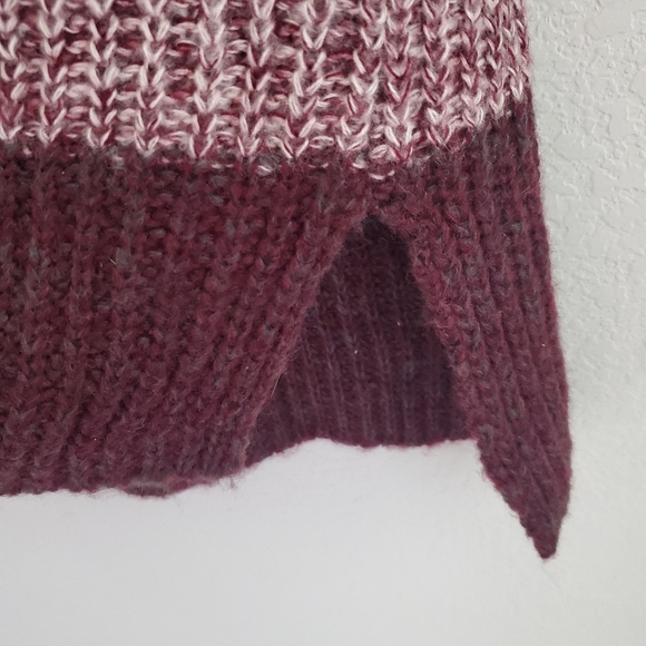 Knox Rose burgundy cowlneck cable knit sweater NWT - Picture 3 of 9